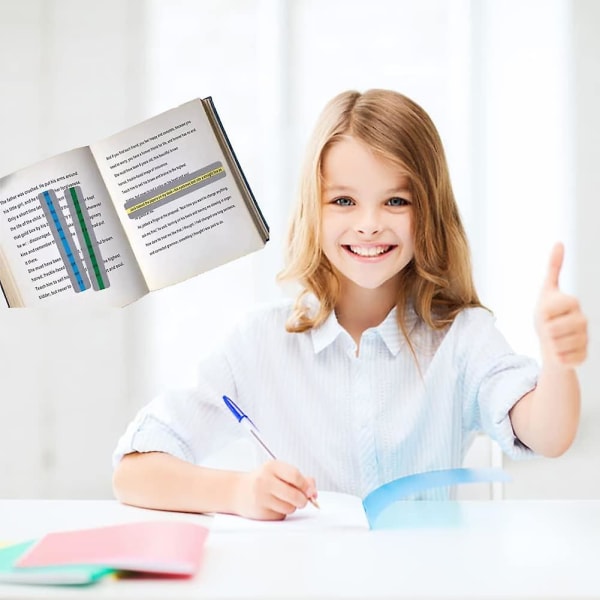 Dyslexi-guidad läsremsa, dyslexi-läslinjal, dyslektisk färgad markering, läslinjal, läsremsa, färgad markering, läsguide
