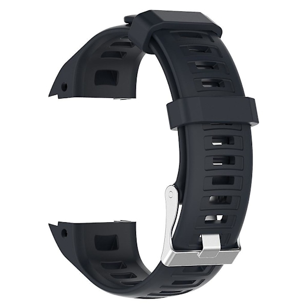 För Garmin Instinct (silver stålspänne) Silikon snabbkopplingsrem Marinblå
