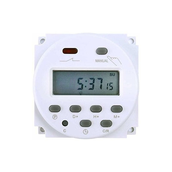 Elektronisk timer DC12V 16A 28 programmer Programmerbart LCD-display