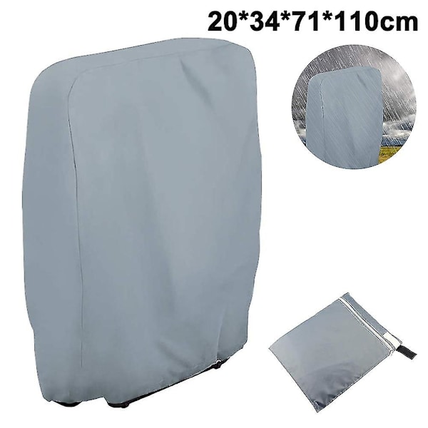 Utomhus zero gravity cover stolsöverdrag gräsmatta cover (bredd 71 * höjd 110 cm grå)
