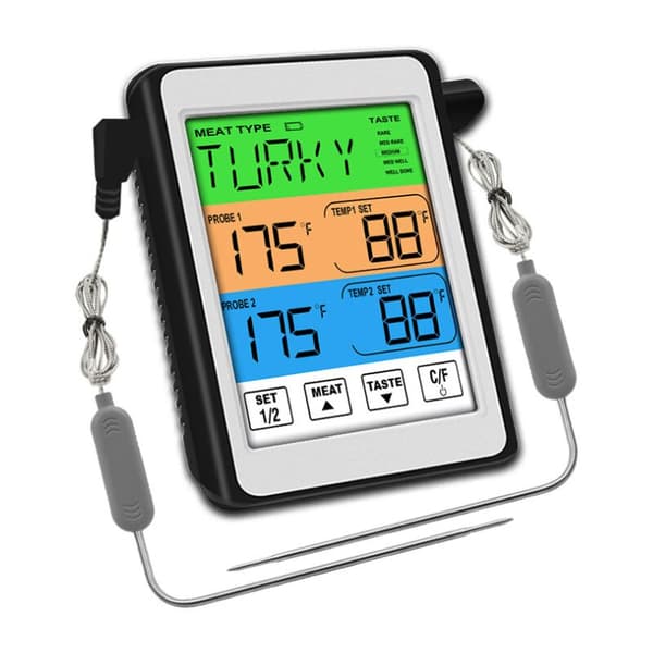 Dubbel sond Smart Alarm Ugn Grill Kötttermometer CH-212 Elektronisk Köks Sockertemometer