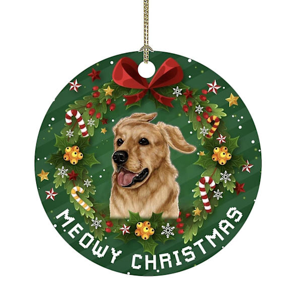 Julpynt med rolig hunddesign - Hängande julgranspynt