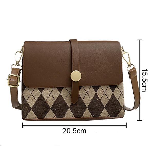 Axelväska axelväska för kvinnor små plånböcker handväskor Fashionbrown