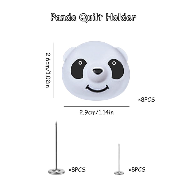 8 st Panda cover cover Gripper Halkfri klämklämma Lakanhållare Anti-rörelse klämma påslakan täcke