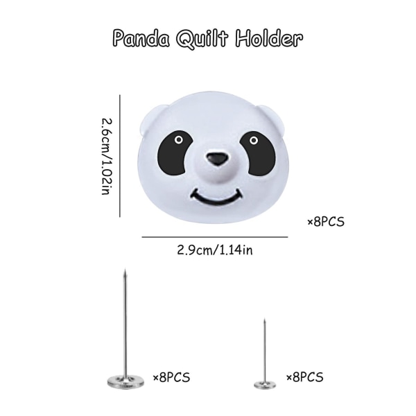 8 st Panda Påslakan Klämmor Täcke Gripper Halkskydd Klämma Lakan Hållare Anti-move Klämma Täcke Täcke