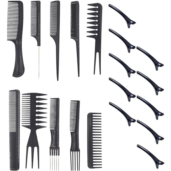 Styling Hair Comb 10st Hårstylister Professionell Styling Comb Set Variety Pack Perfekt för alla hårtyper och stilar