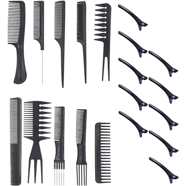 Stylinghårkam 10 st Hårstylister Professionell Stylingkam Set Variation Pack Perfekt för alla hårtyper och stilar