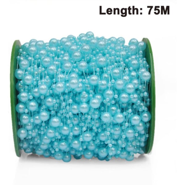 B&S FEEL 5mm Faux Pearl Beads Garland Pearl Bead Roll Strand for Wedding Decoration, 99 Feet? Roll, blue