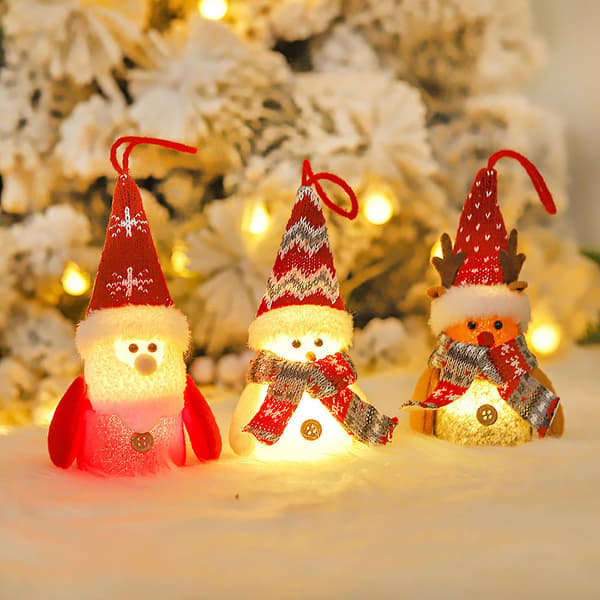 Jullysande juldockahänge dekoration (3-pack)