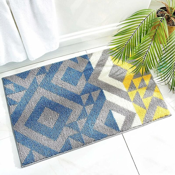 TRIO halkfri badrumsmatta inomhus dörrmatta halkfri absorberande hållbar dörrmatta (40x60cm) maskintvättbar matta inomhus utomhus vardagsrum, entré, trappor
