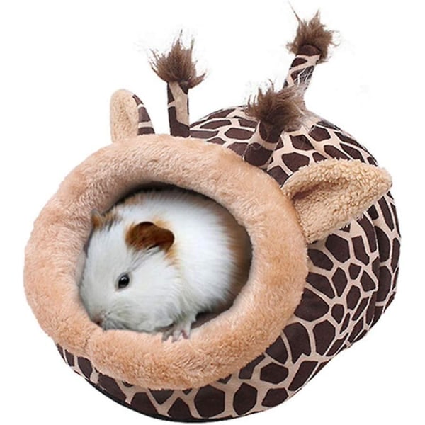 Stretch bomulls minidjurbädd bekväm plysch hamster säng (giraff)