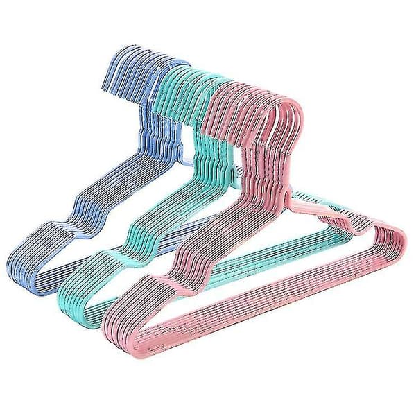 Icke-halkande barnklädhängare 20-pack - 4 (Lila)