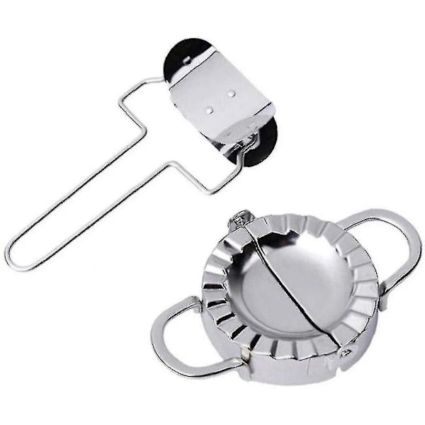 Dumplingform i rostfritt stål, 2-pack / Set med dumplingform i rostfritt stål