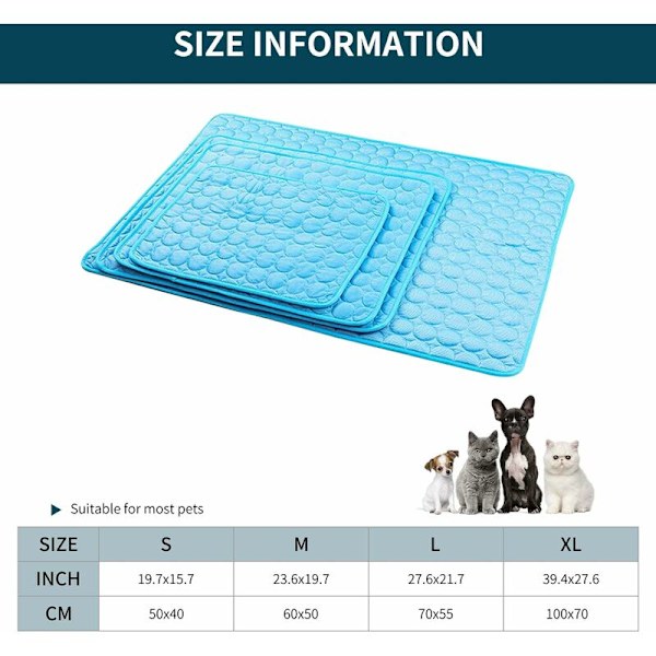 Cool Companion Pet Comfort -jäähdytysmatto Sängyn makuumatto koirille ja kissoille-M