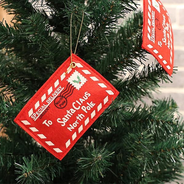 Julkuvert Gratulationskort Godispåse Present Ornament Jultomte Brev