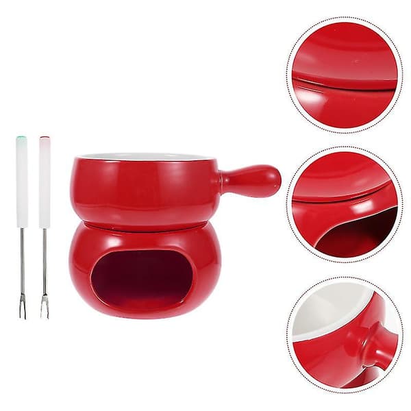 1 set Keramisk Chokladfondue