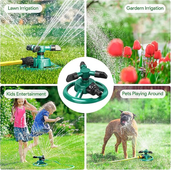 Trädgårdssprinkler, roterande grässprinkler