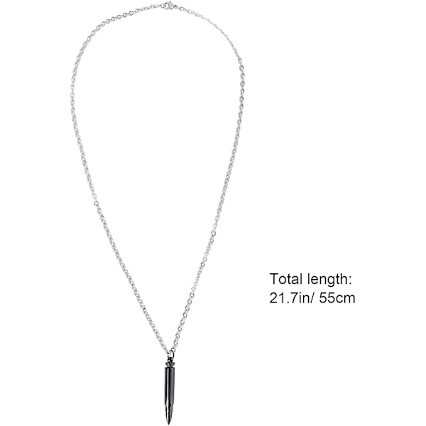 Kulhalsband i Titanstål med Kulhänge, Punk Gothic Halsband, Personlighet, Coolt Halsband, Smycke för Män Kvinnor Pojke, Svart