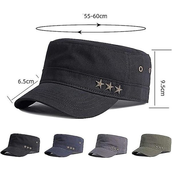 Platt baseballkeps cap cap cap cap grön
