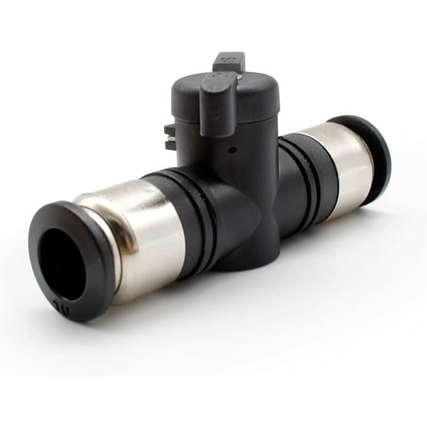 10mm pneumatisk kugleventil, indre diameter luftstrømsregulator, sort plastlegering ventil hurtigkobling, til pneumatiske værktøjer