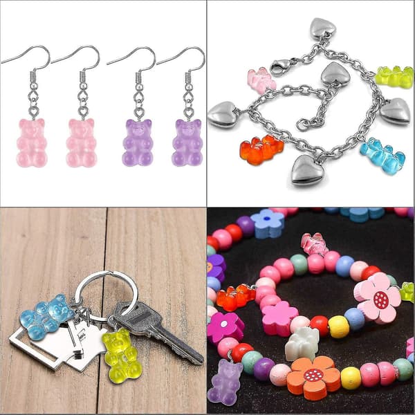 Gummy Resin Bear Charms Pendants（90 st）