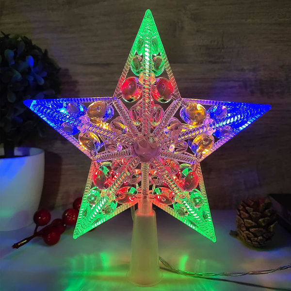 Christmas Tree Star,christmas Led Tree Topper Light,light Up Christmas Tree Star,glitter Christmas Tree Star,christmas Tree Topper,stjerne til jul,