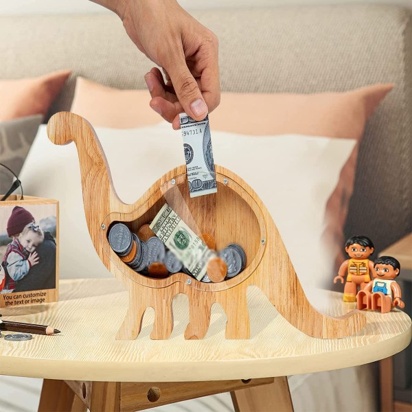 Spargris i trä, giraff, födelsedagspresenter till pojkar och flickor tanystrofeus