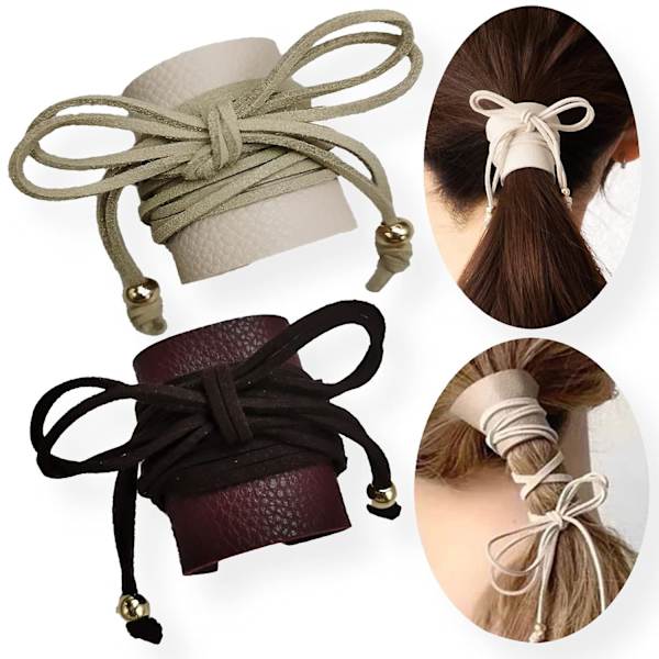 2 st Läder Hårband/Läder Hårband/Läder Hästsvans Hållare Viking Hårtillbehör Handskar Wrap Manschetter Kvinnor Tjockt Hår Fläta Hållare Wraps Motorcy