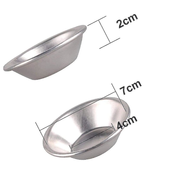 20 st aluminiumformar för äggpaj, cupcake, kakor, pudding, bakformar