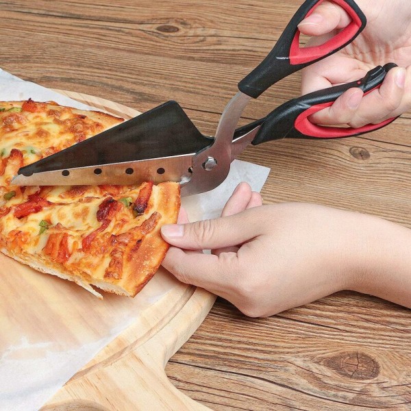 Pizzasax, pizzaskärare med spade, skarpt blad i rostfritt stål av livsmedelskvalitet