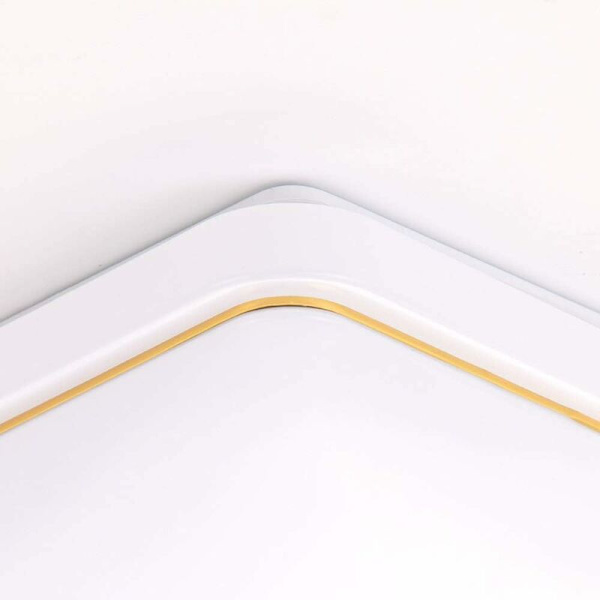 Firkantet LED-loftslampe AC220-V Hvid Farve Køkken Balkon Veranda Moderne Arealys, Guldlinje, 220 220 50 mm