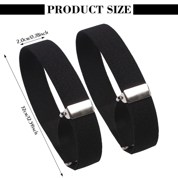 2st elastiska justerbara armband Armärmskjorta Strumpebandsärmhållare, strumpebandshållare, unisex elastisk skjorta