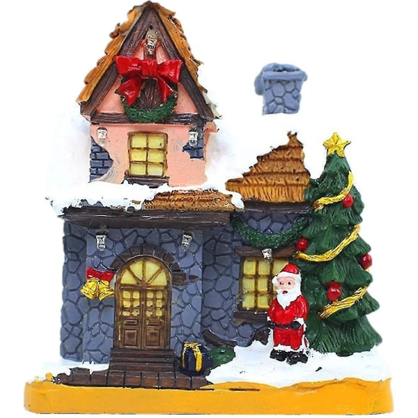Anime Light Up Christmas Village, Led Miniature Christmas Village House, Christmas Village House Juldekorationer