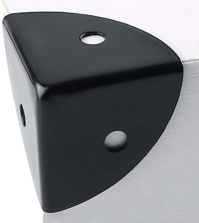 Svarta rostfria metallhörnskydd, 8-pack