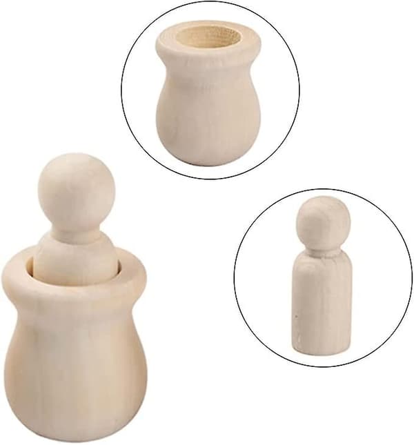 Träfigurer 10-pack Träfigurer för målning Träfigurdockor Oavslutade