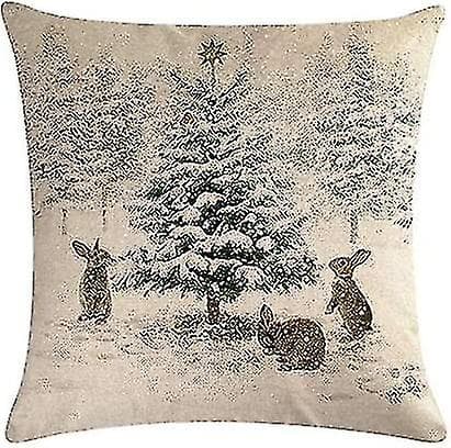 Jul örngott jul snöflinga soffkuddeöverdrag för julklappar