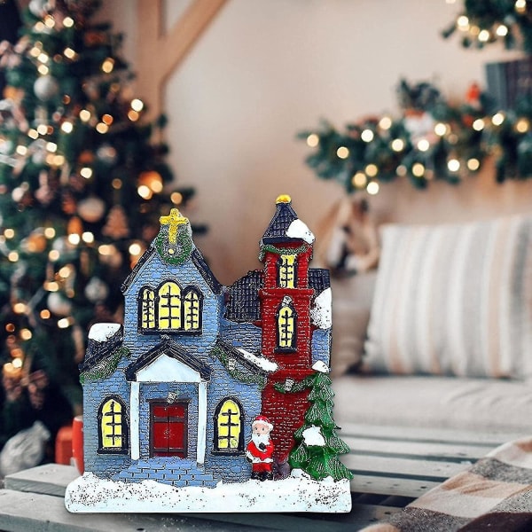 Anime Light Up Christmas Village, Led Miniature Christmas Village House, Christmas Village House Juldekorationer