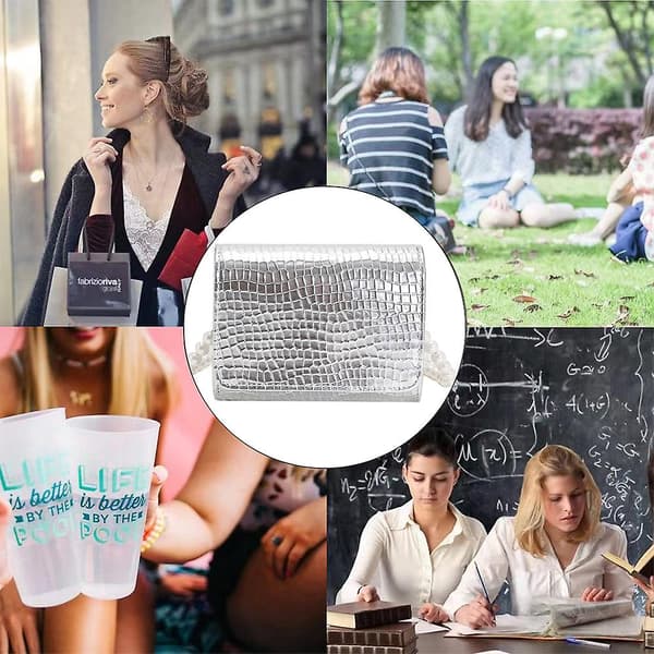 Crossbody-handväskor för kvinnor - Axelremsväska med textur för kvällen