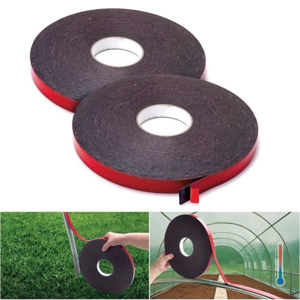 Värmebeständig skumtejp för växthusdäck - 5 mm x 30 m