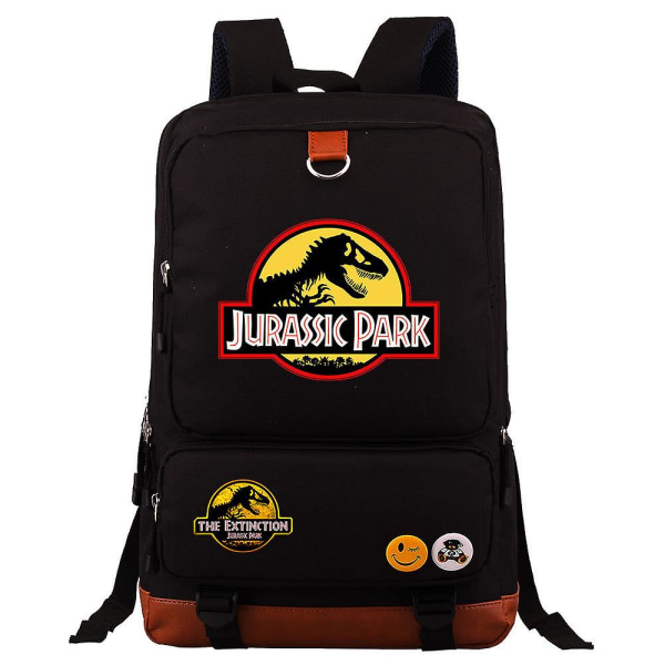 Jurassic World & Park-ryggsäck: Slitstark resväska för bärbar dator - ryggsäck, budbärare, skolväska med axelremmar för karaktärer och skolmaterial9