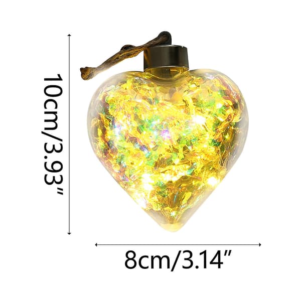 Julkula med LED-ljus, Transparent Julkula, Julgranshänge, Glödande