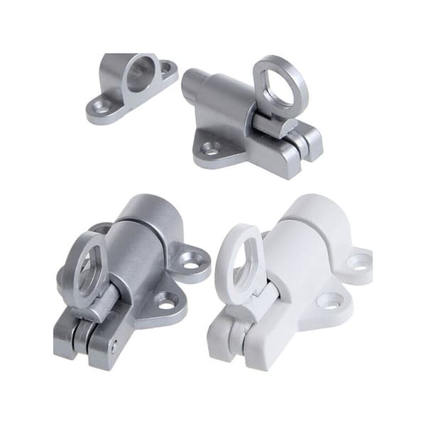1 set aluminium bultfjäder låda fönster dörr säkerhetslås (silvergrå)