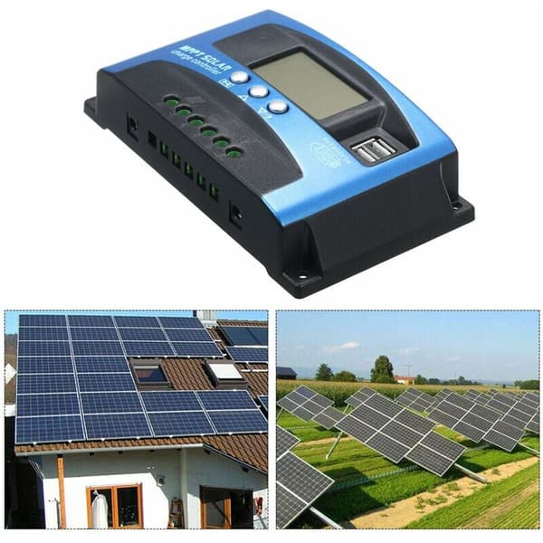 Dobbelt USB LCD-skærm Solar Charge Controller 40A MPPT Automatisk Solcelle Opladningscontroller