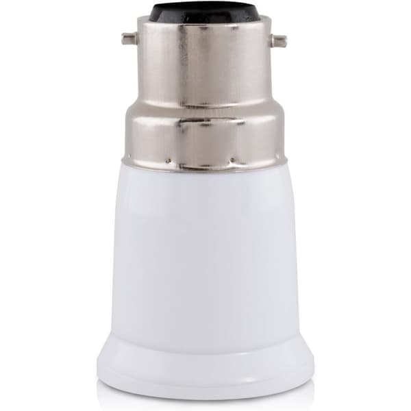4x fatningsadapter - B22 til E27 fatningskonverter - Bajonetbase lampeholderadapter til halogen LED-pære