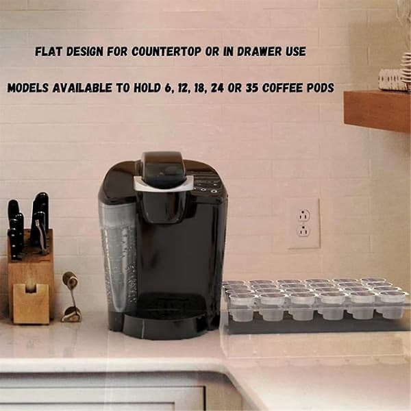 Akryl Kaffe Kapsel Displayställ U-form 24 Hål Transparent Kaffe Bönor Displayställ Kaffe Förvaringsställ