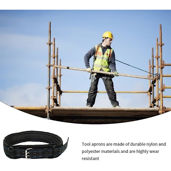 Heavy Duty arbetsbälte Ställningar Professionell Heavy Duty läder arbetsredskap bälteshållare (blå)