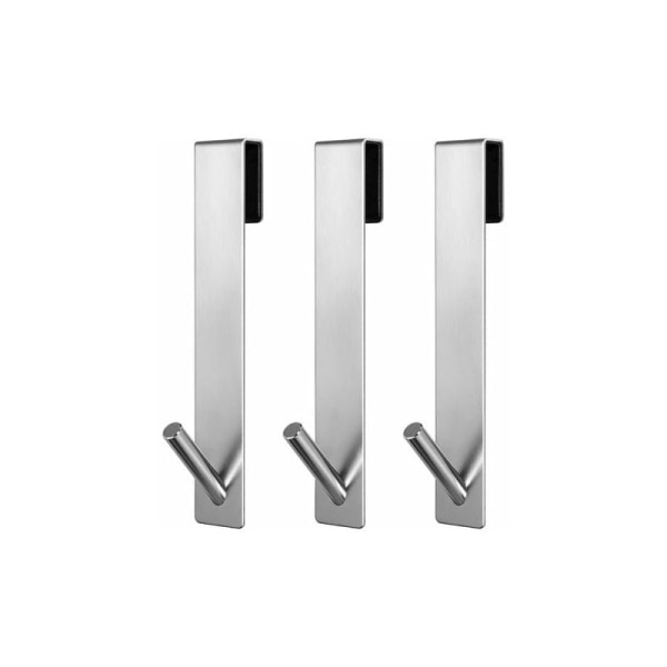 Badrumsrockkrokar Set om 3 Duschdörrkrokar 17cm Silver Badrumsdörrkrokar Ramlös Glasduschdörr Förlängda Handdukskrokar