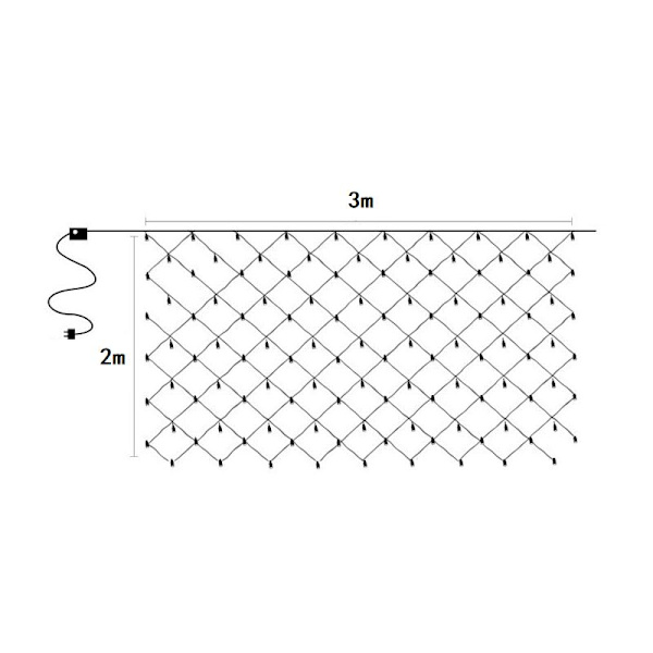 Nätljusslingor, 200 LED Nätljusslingor 3M X 2M 8 Energilägen Vattentäta, Dimbara för Sovrum Julbröllop Fest Hem Trädgård, Varmvit