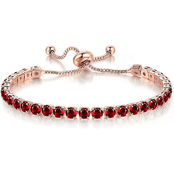Tennis Kæde Rhinestone Perler Skyde Armbånd 14k Guld Sølvbelagt Justerbar Krystal Frø Armbånd Til Kvinder Pige Teen Bryllup Fest Geometrisk Smykke