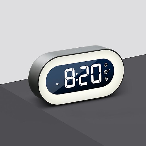 Dimbar färgglad LED-digitaldisplay, USB-telefonladdningsport, enkel användning för barn, vuxna, justerbar volym,